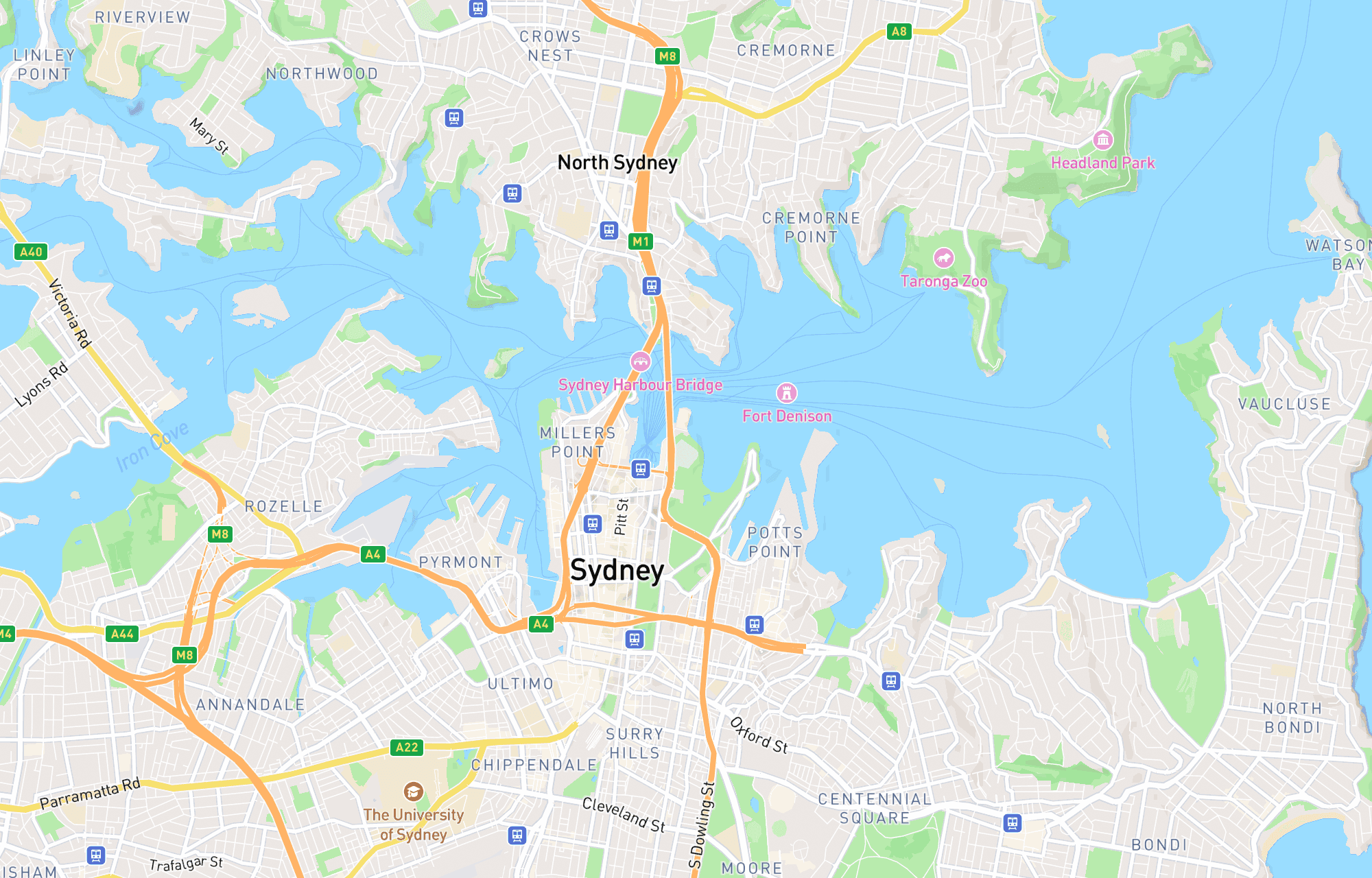 A MemoryMaps photo map of Sydney with pinned memories